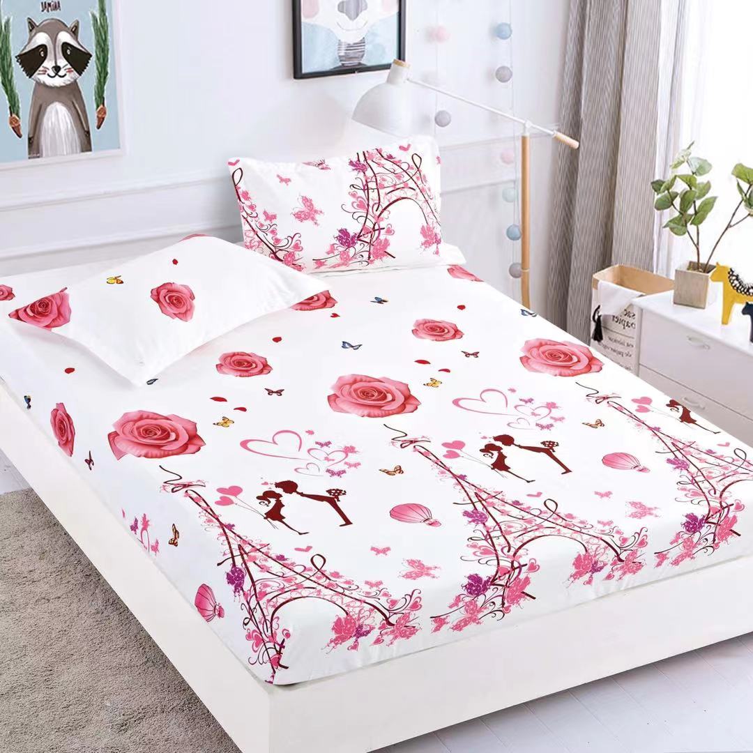 Set Husa de Pat cu Elastic cu 2 Fete de Perna pentru Pat Dublu, Finet, HBF-109