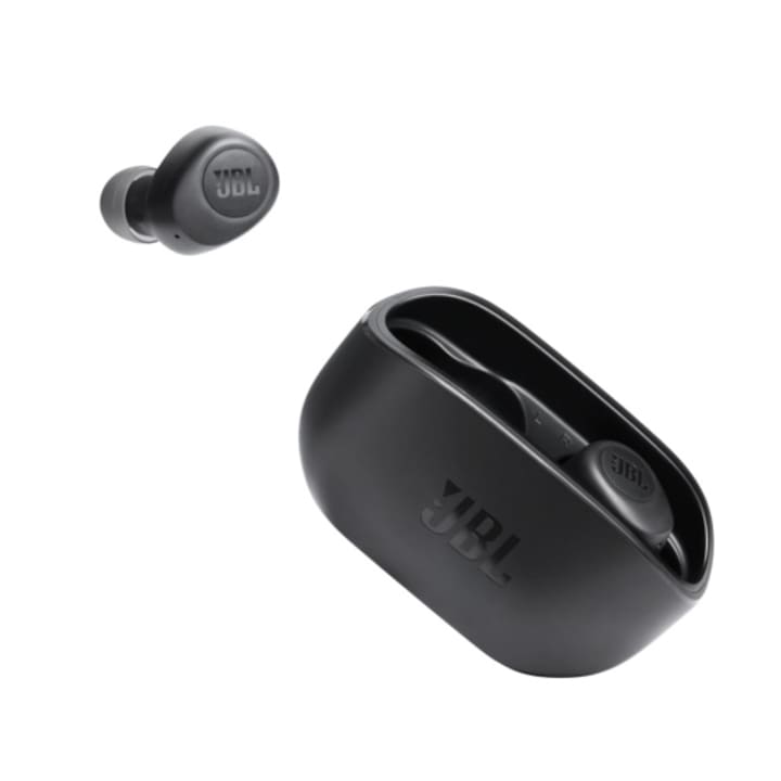 Аудио слушалки In-ear JBL Wave 100TWS, Bluetooth, True Wireless, Deep Bass, 20H, Черен