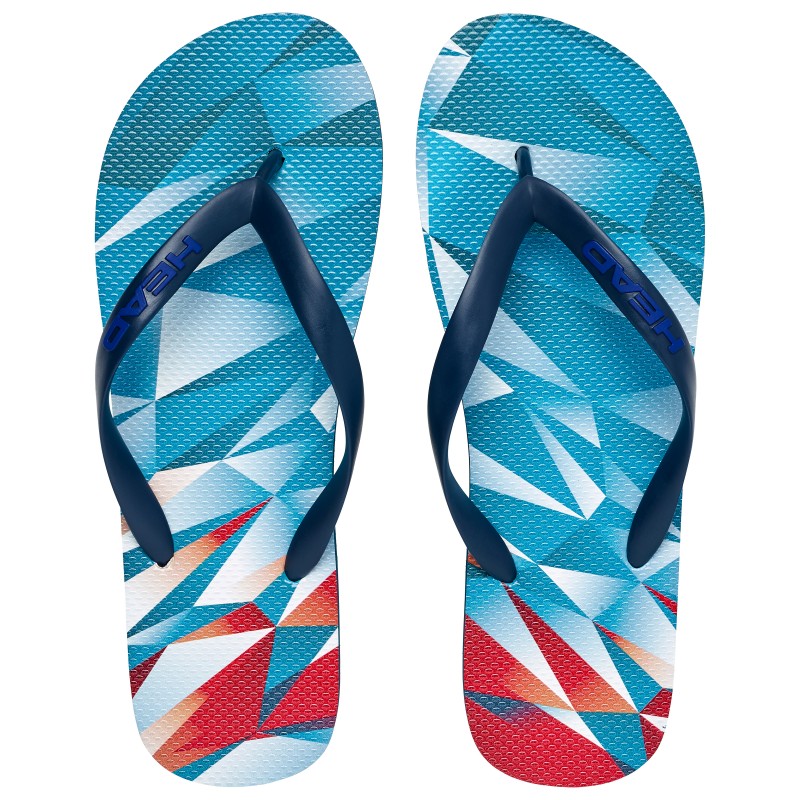 Slapi plaja Head, Alb/Albastru