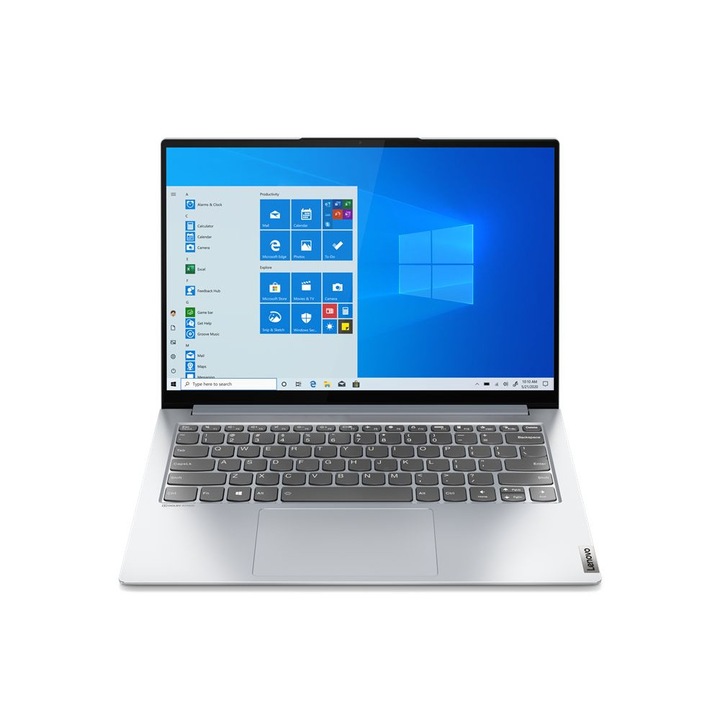 Laptop Lenovo Yoga Slim 7 Pro 14ACH5, 14" 2.8K 2880x1800 OLED 90Hz 400nits, AMD Ryzen 9 5900HS Creator Edition 8-core, 16 GB DDR4, 256 GB SSD m2 PCIe, NVIDIA GeForce MX450 2GB GDDR6, Windows 11 Home, Aluminium Case 1.4 kg Light Silver