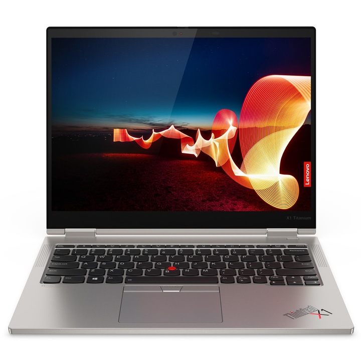 Laptop 2 in 1 Lenovo ThinkPad X1 Titanium Yoga Gen 1, 13.5" QHD 2256x1504 IPS 450nits Touch Screen, Intel Core i7-1180G7 4-core, 16 GB DDR4, 256 GB SSD m2 PCIe, Intel Iris Xe Graphics, Titanium-Carbon, Magnesium-aluminium Body 1.15 kg, Windows 11 Pro