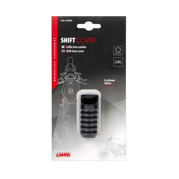 Husa silicon Lampa pentru schimbator viteze motocicleta, culoare Negru