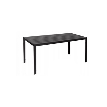 Masa gradina structura metalica, blat HDPE 1,4 cm, imita lemnul, culoare neagra, 156 x 78 x 74 cm Masa gradina structura metalica, blat HDPE 1,4 cm, imita lemnul, culoare neagra, 156 x 78 x 74 cm