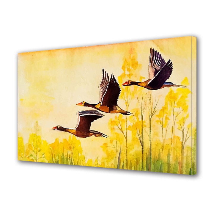 Tablou Canvas Premium, Art Star, Pictura cu pasari, Animale, Panza pe cadru de lemn, Decoratiuni Moderne pentru Casa, 20 x 30 cm