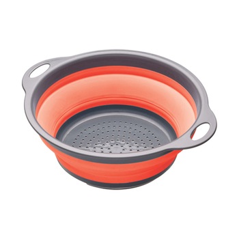 Vas strecuratoare pliabil, Kitchen Craft 24cm, rosu Vas strecuratoare pliabil, Kitchen Craft 24cm, rosu