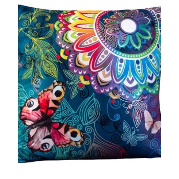 Perna Decorativa 50x50 cm, Puf siliconic si Catifea, Multicolor, Z08-11 Perna Decorativa 50x50 cm, Puf siliconic si Catifea, Multicolor, Z08-11