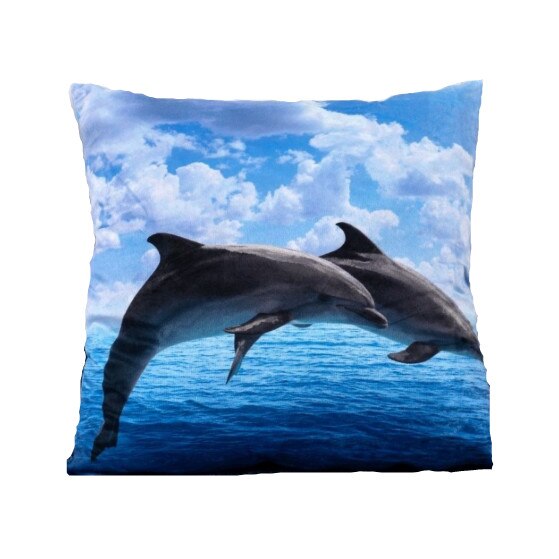 Perna Decorativa 50x50 cm, Puf siliconic si Catifea, Multicolor, Z08-06