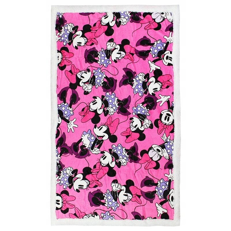 Paturica cu blanita, Minnie Mouse, roz cu mov 90x140cm