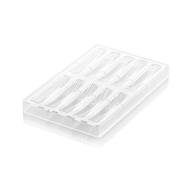 Forma tritan pentru ciocolata, Riga B, 10 batoane de 11.9 x1 .8 x 1.7 cm