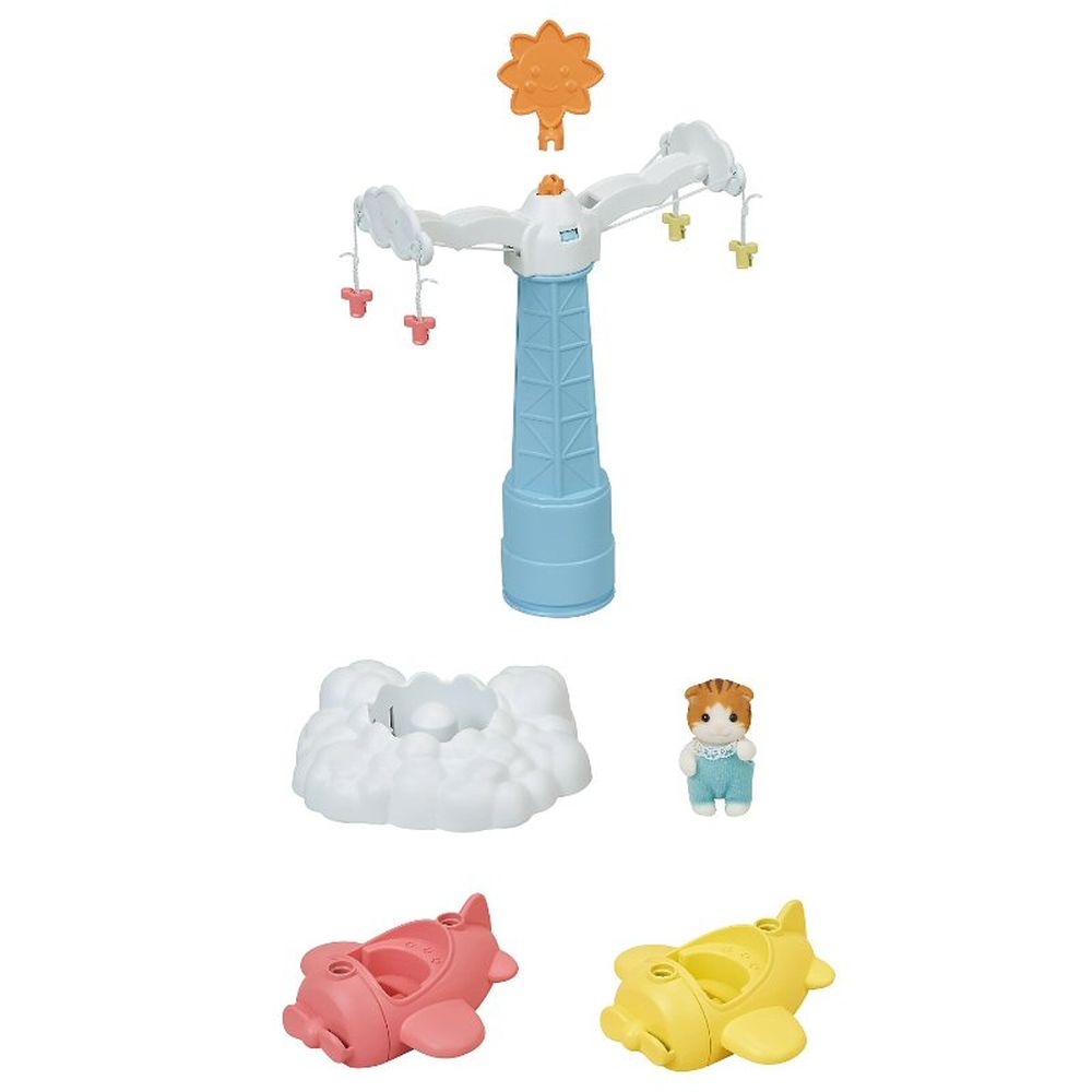 Set Sylvanian Families Aventura cu avionul 12 cm