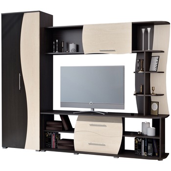 Set Living, KAPRI RO, 225x45x192cm, Wenge/Mesteacan Set Living, KAPRI RO, 225x45x192cm, Wenge/Mesteacan