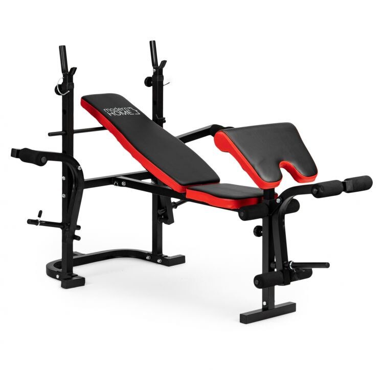 Banca de exercitii multifunctionala, spatar reglabil in 3 trepte, piele ecologica, sarcina maxima 170 kg