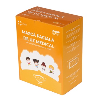 Set 100 bucati Masti faciale, medicale, de unica folosinta, nesterile, pentru copii, Tip II , VERZI Set 100 bucati Masti faciale, medicale, de unica folosinta, nesterile, pentru copii, Tip II , VERZI