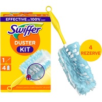 Pamatuf pentru curatarea prafului Swiffer Duster Kit Trap & Lock, 1 Maner scurt + 4 Rezerve