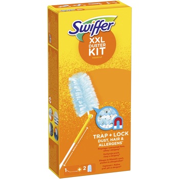 Pamatuf pentru curatarea prafului Swiffer Duster XXL Kit Trap & Lock, 1 Maner lung + 2 Rezerve Pamatuf pentru curatarea prafului Swiffer Duster XXL Kit Trap & Lock, 1 Maner lung + 2 Rezerve