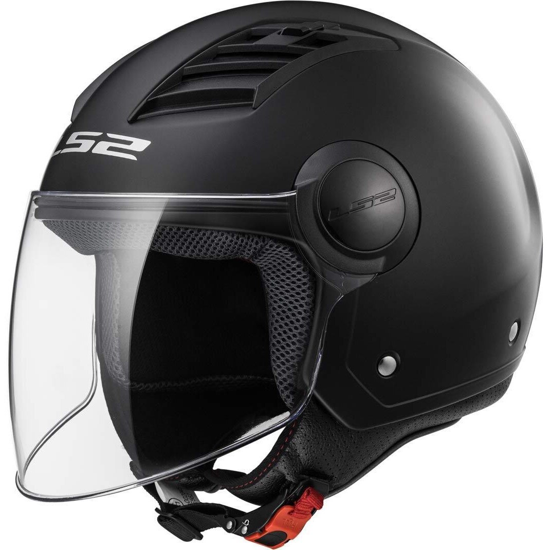 Casca moto, LS2, OF562, Protectie UV, Rasina termoplastica, Negru mat, S (55-56cm)