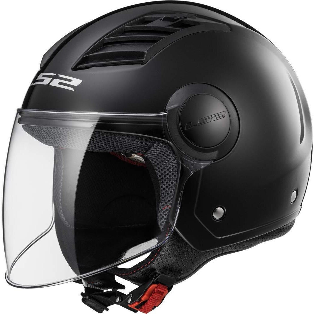 Casca moto, LS2, OF562, Protectie UV, Rasina termoplastica, Negru, L (59-60cm)