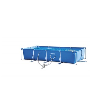Piscina cu cadru metalic, pereti cu 3 staturi laterale PVC si poliester, legaturi ranforsate, 450 x 220 cm Piscina cu cadru metalic, pereti cu 3 staturi laterale PVC si poliester, legaturi ranforsate, 450 x 220 cm