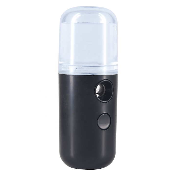 Spray Hidratare Faciala,Nano Ⅱ®,Igienizare, Curatare Ten, Abur Rece, Incarcare USB,30 ml, Negru