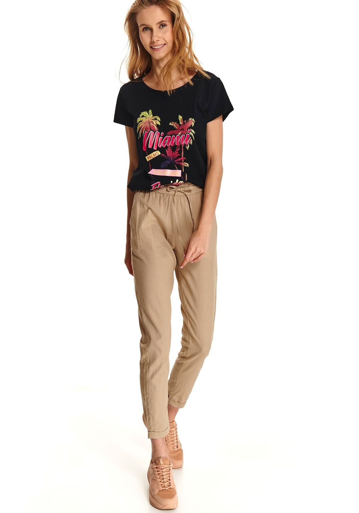 Pantaloni femei, TOP SECRET, DSP0187, Bej