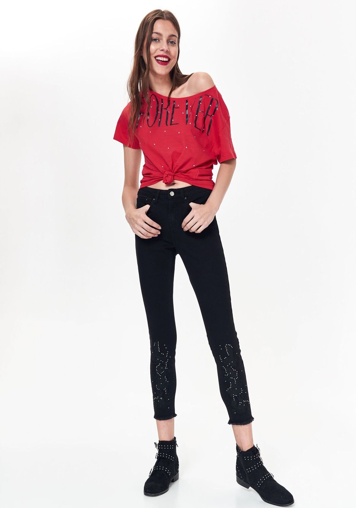 Pantaloni femei, TOP SECRET, SSP2962, Negru