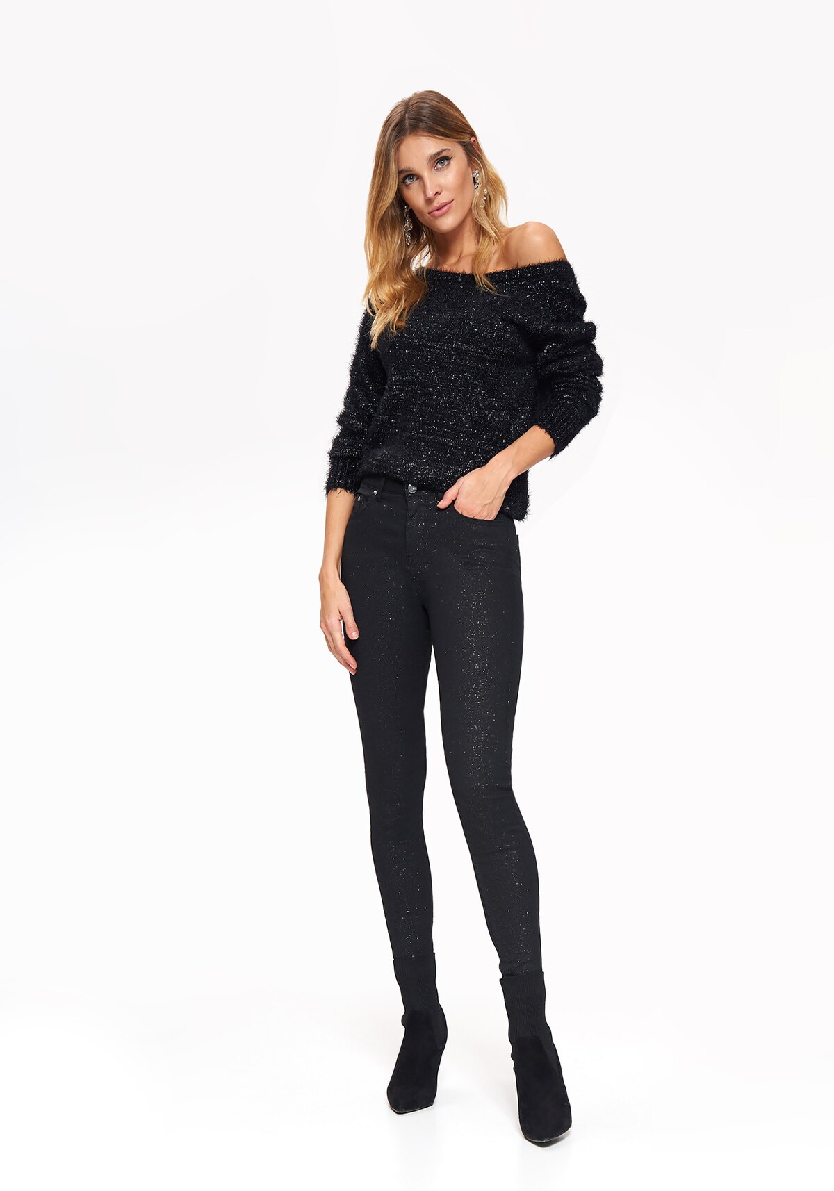 Pantaloni femei, TOP SECRET, SSP3057, Negru, 34