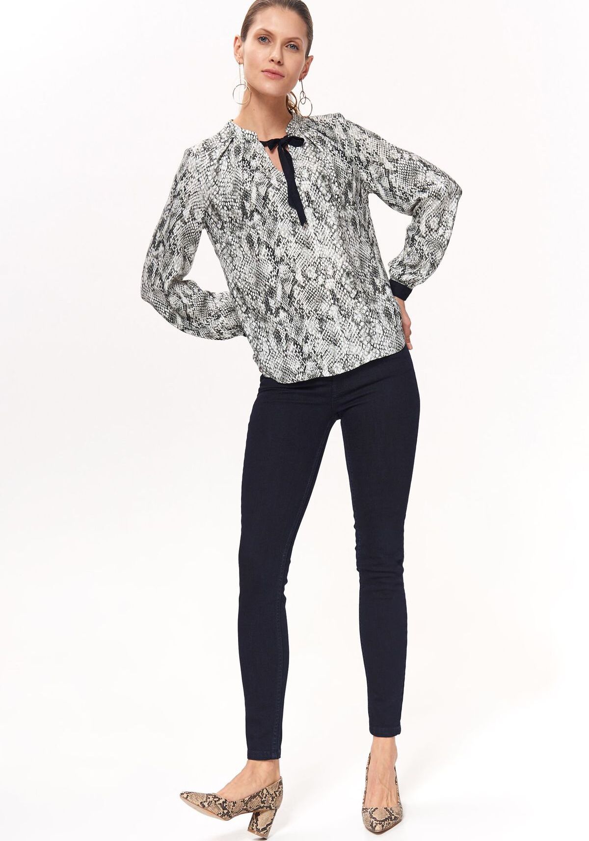 Pantaloni femei, TOP SECRET, SSP3098, Albastru inchis, 34