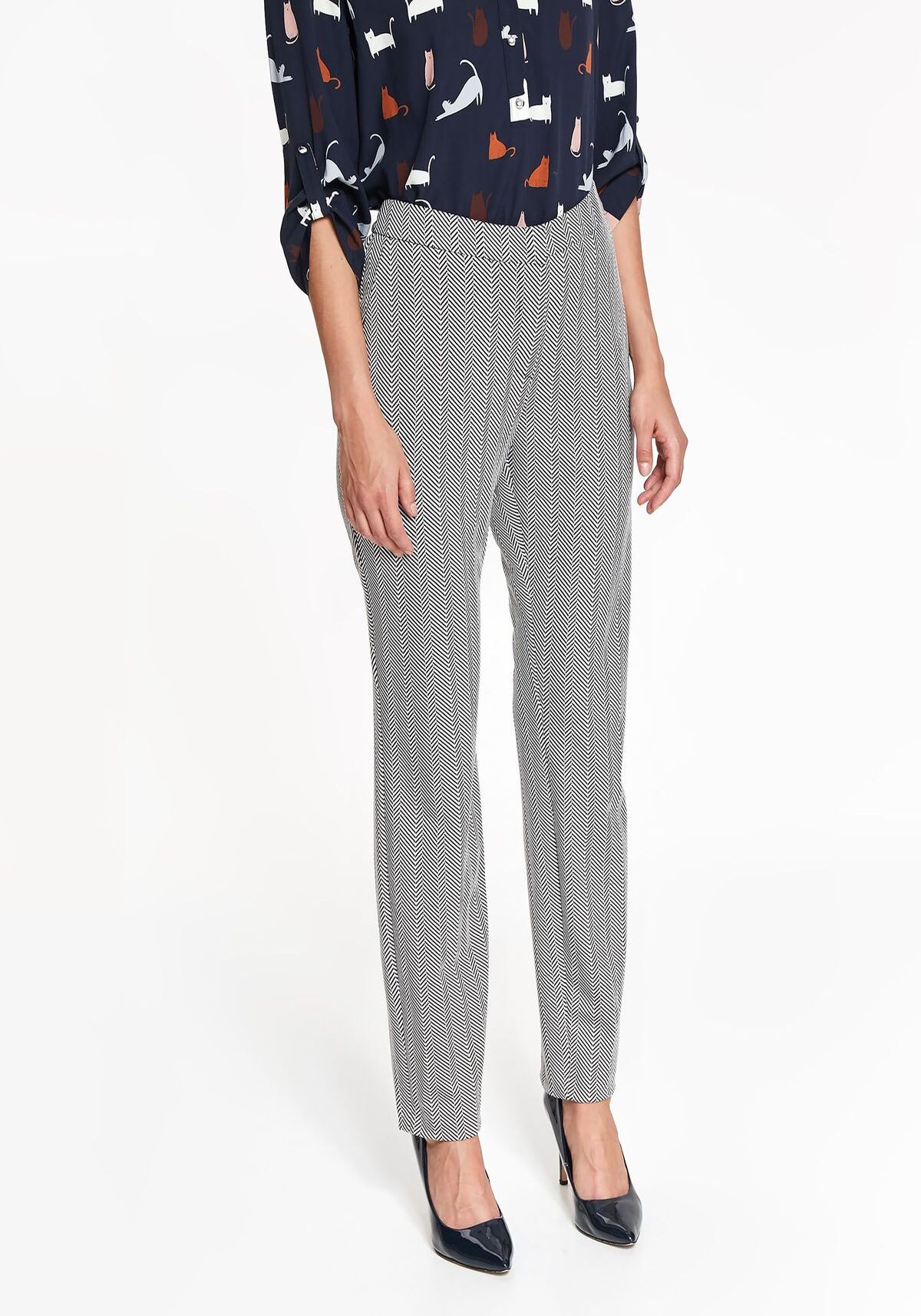 Pantaloni femei, TOP SECRET, SSP3143, Negru