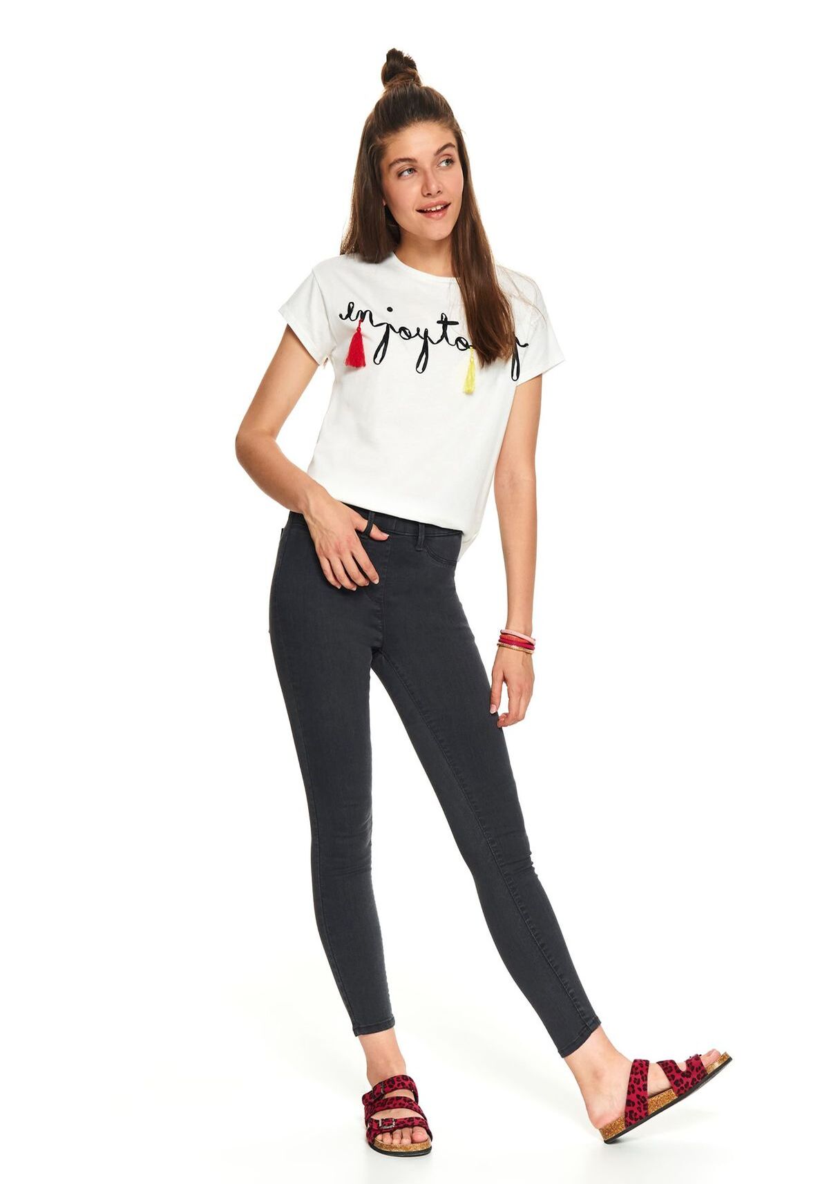 Pantaloni femei, TOP SECRET, SSP3287, Gri, 34