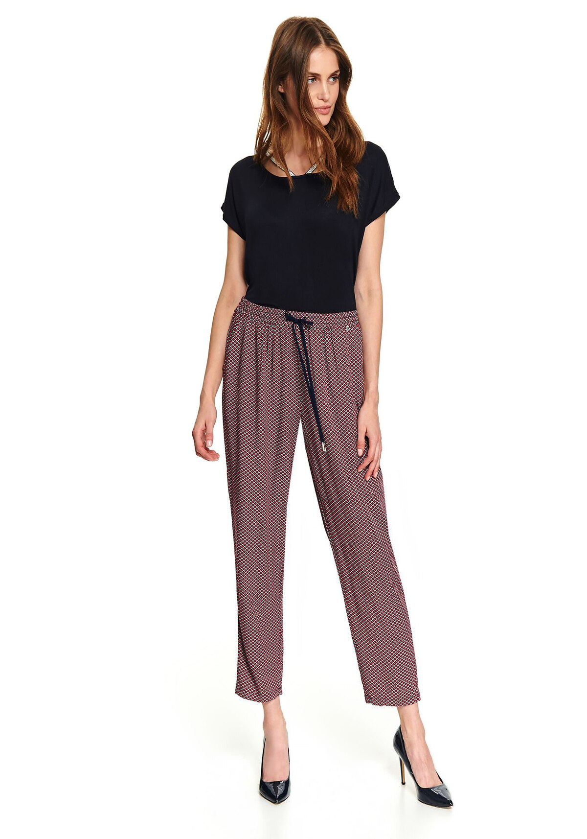 Pantaloni femei, TOP SECRET, SSP3348, Rosu