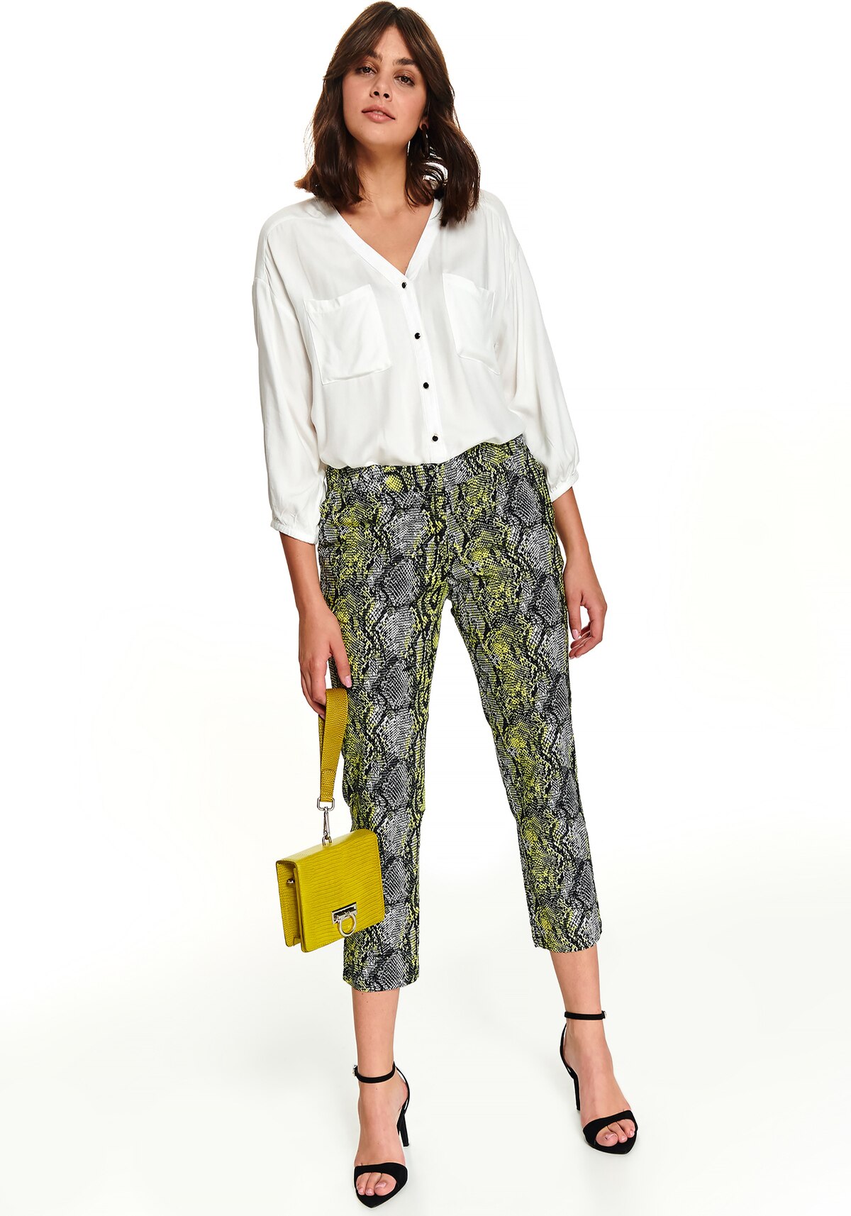 Pantaloni femei, TOP SECRET, SSP3356, Galben
