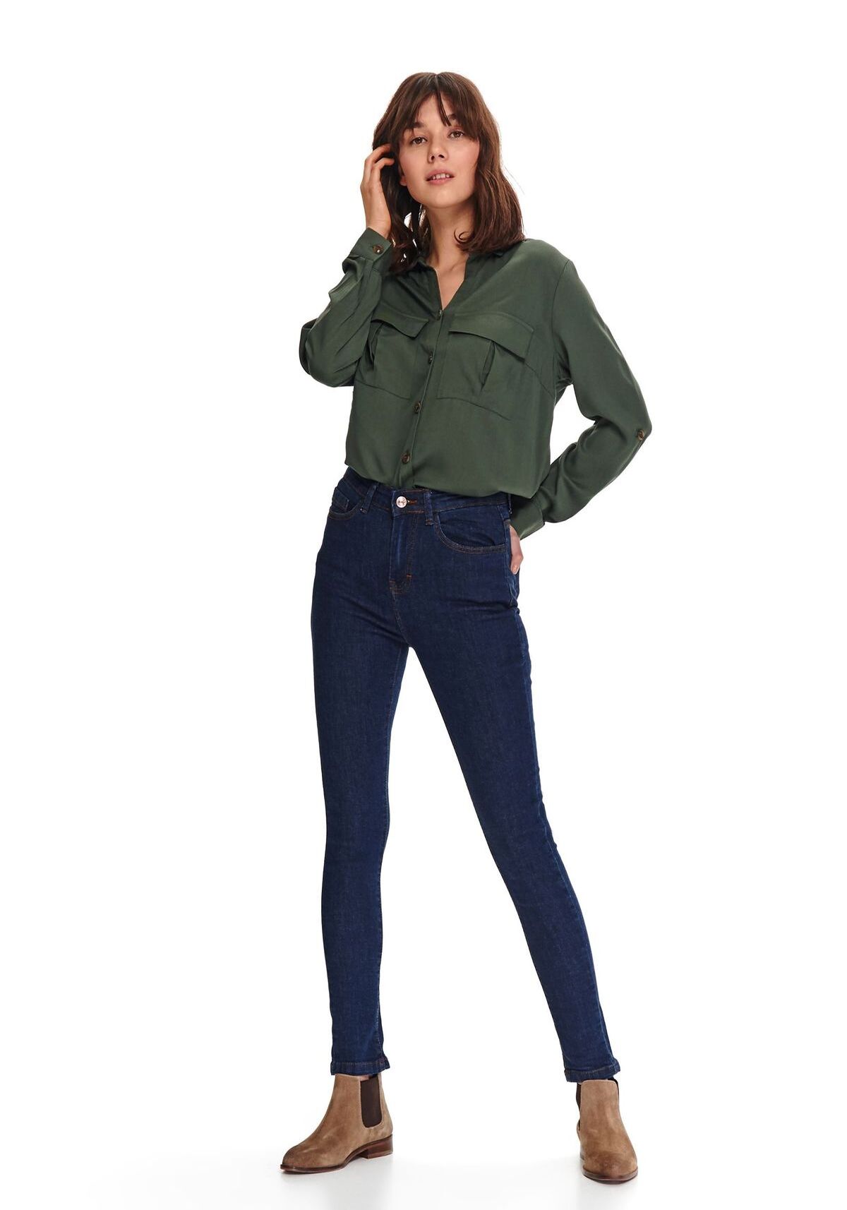 Pantaloni femei, TOP SECRET, SSP3418, Albastru