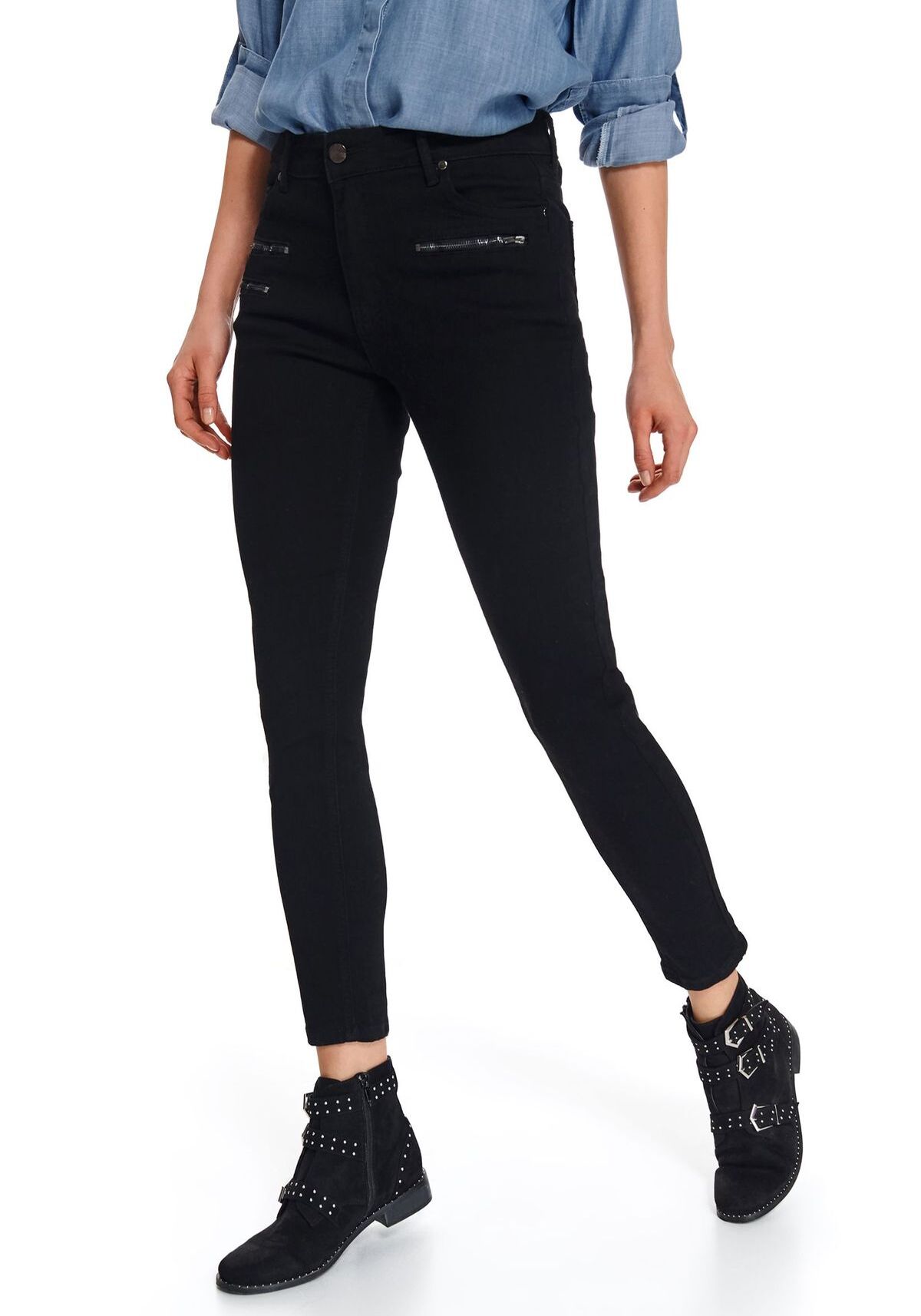Pantaloni femei, TOP SECRET, SSP3431, Negru