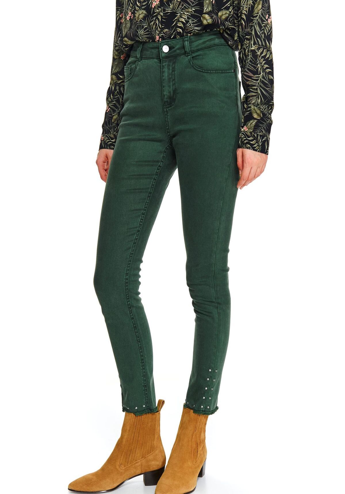 Pantaloni femei, TOP SECRET, SSP3484, Verde