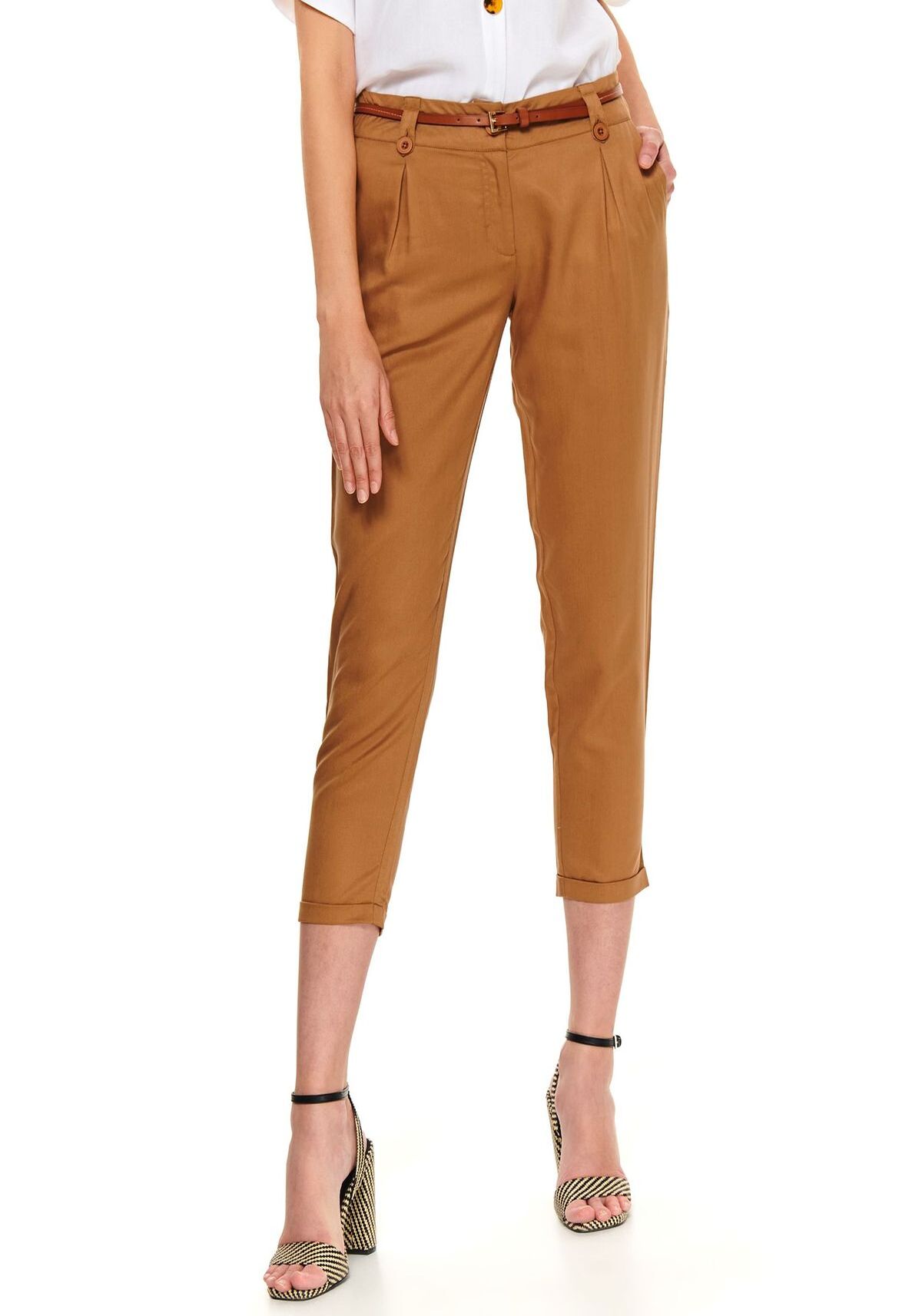 Pantaloni femei, TOP SECRET, SSP3521, Bej