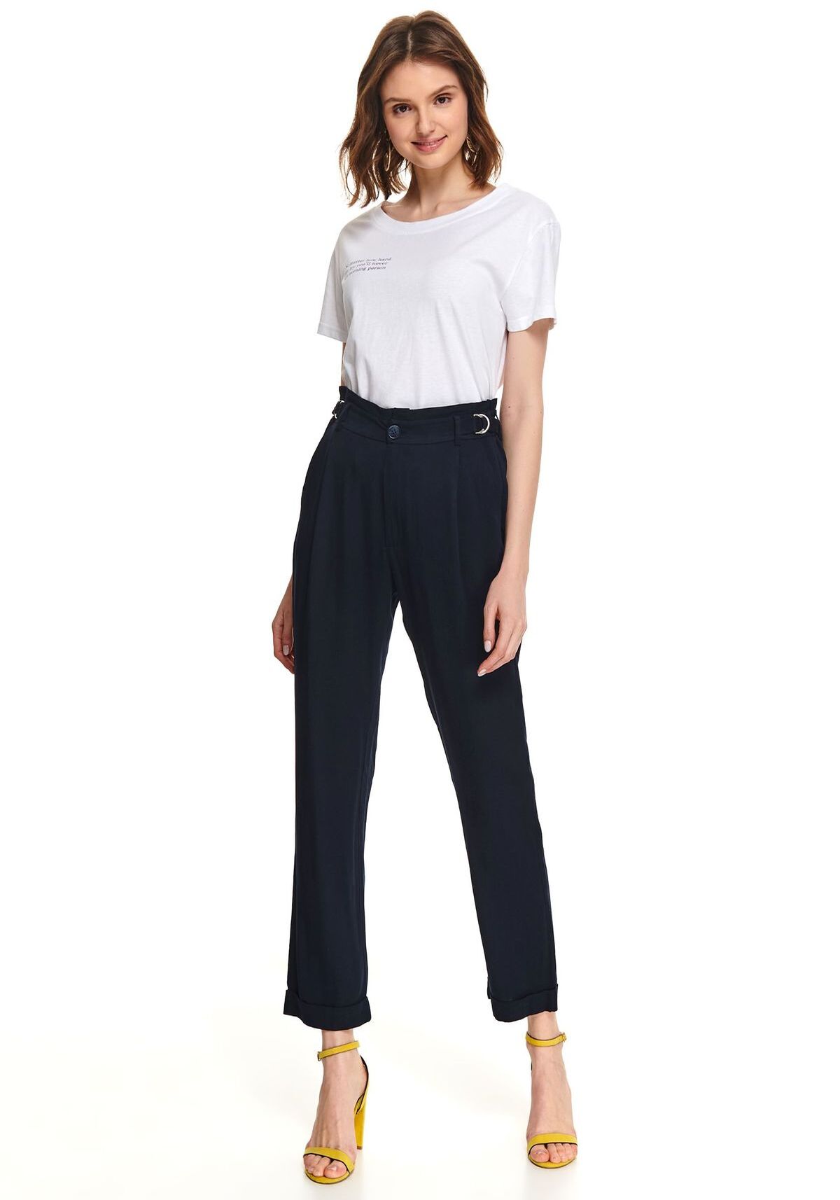 Pantaloni femei, TOP SECRET, SSP3556, Albastru inchis