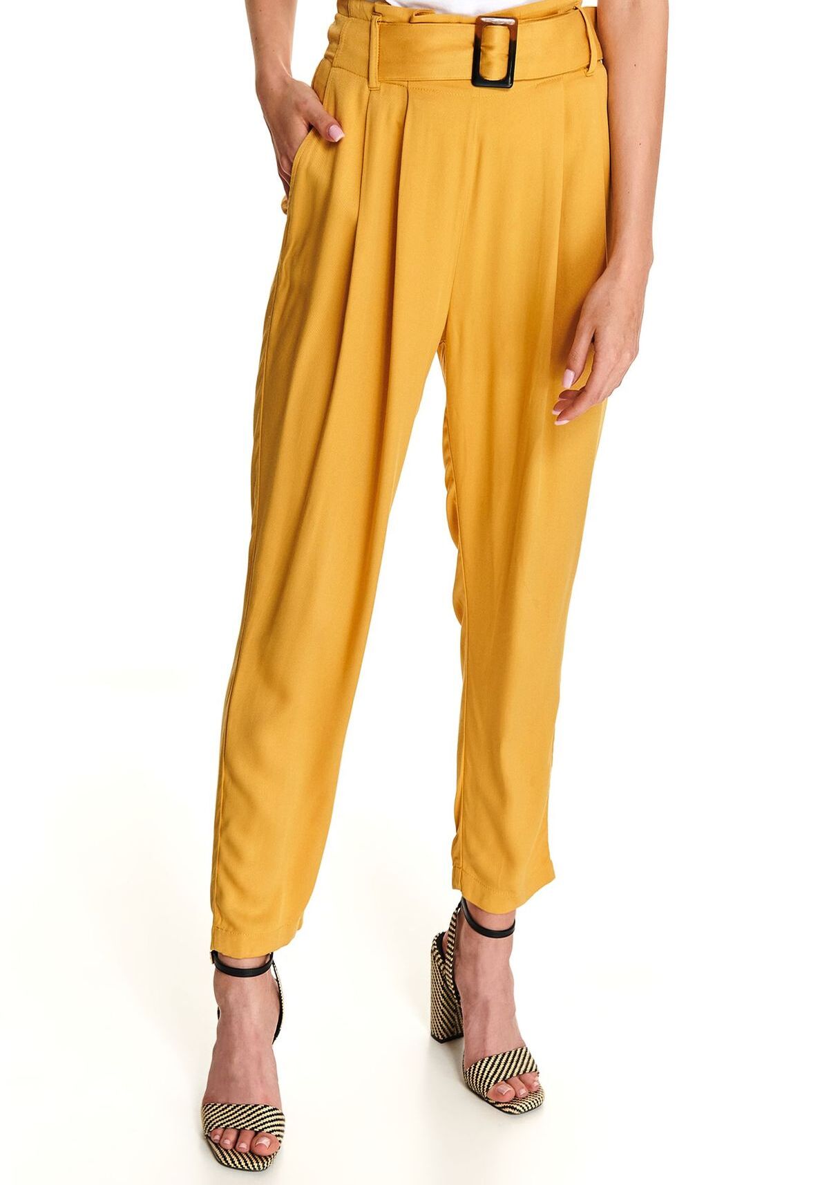 Pantaloni femei, TOP SECRET, SSP3566, Galben