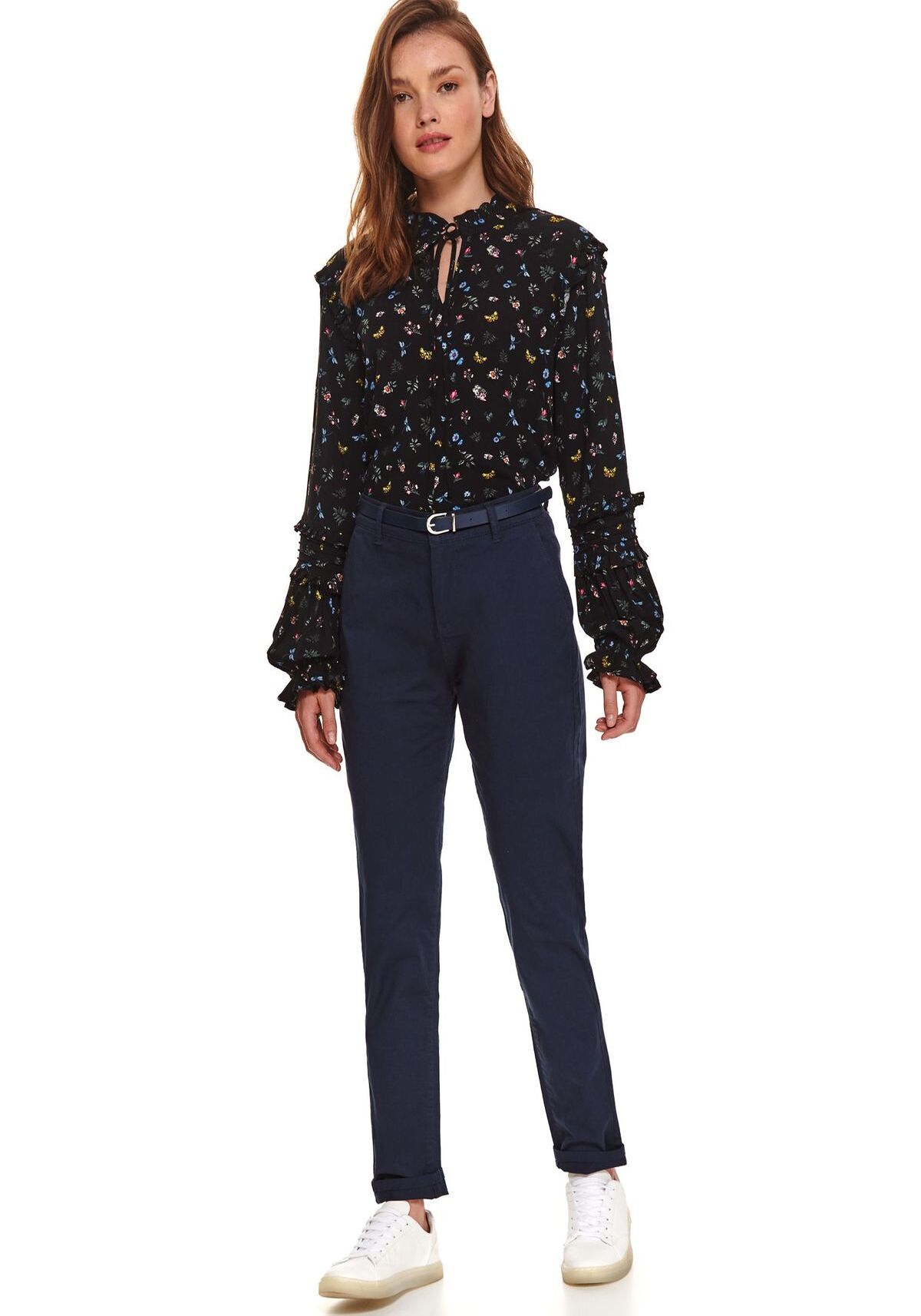 Pantaloni femei, TOP SECRET, SSP3578, Albastru inchis