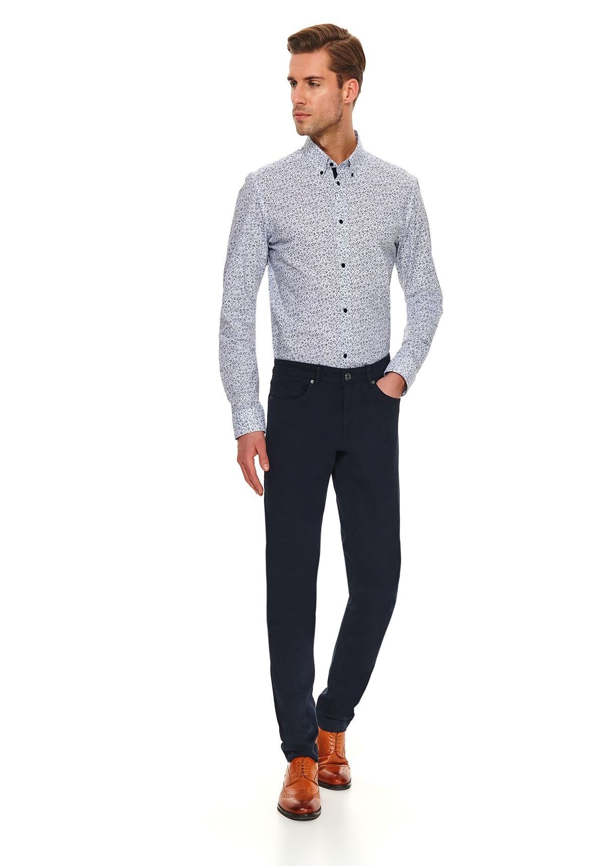 Pantaloni barbati, TOP SECRET, SSP3468, Albastru inchis