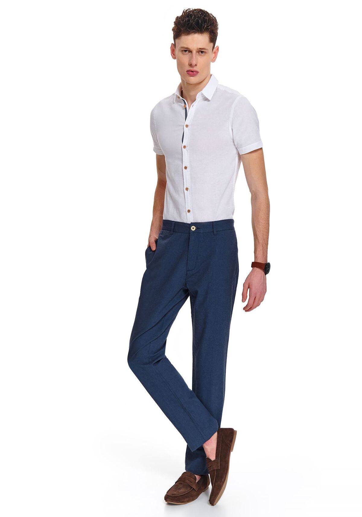 Pantaloni barbati, TOP SECRET, SSP3477, Albastru inchis