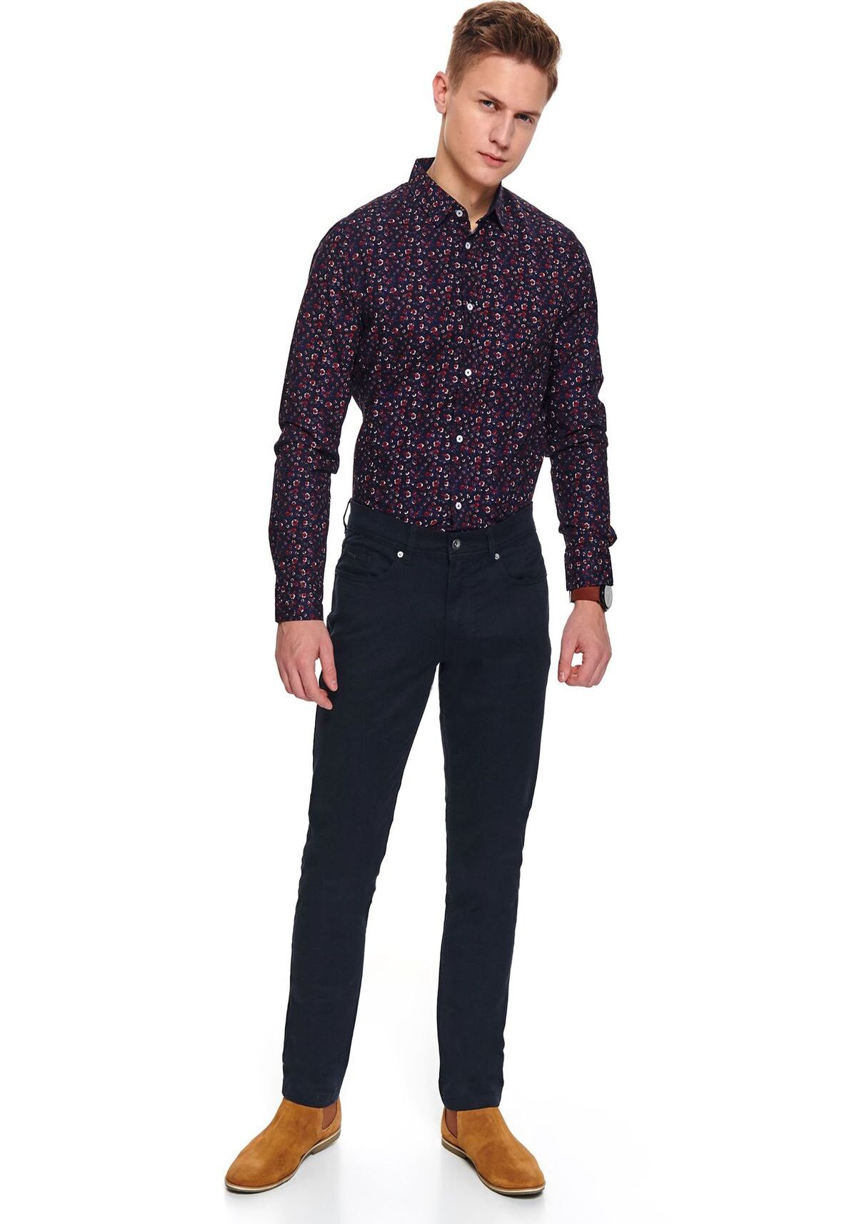 Pantaloni barbati, TOP SECRET, SSP3451, Albastru inchis, 31