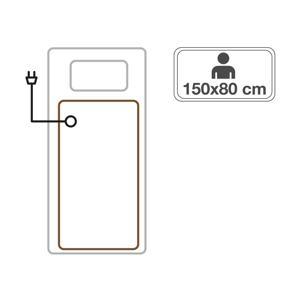 BEPER Bettwärmer Einzel 150x80 Cm – 60W, Waschbar, Mit Fernbedienung & Überhitzungsschutz