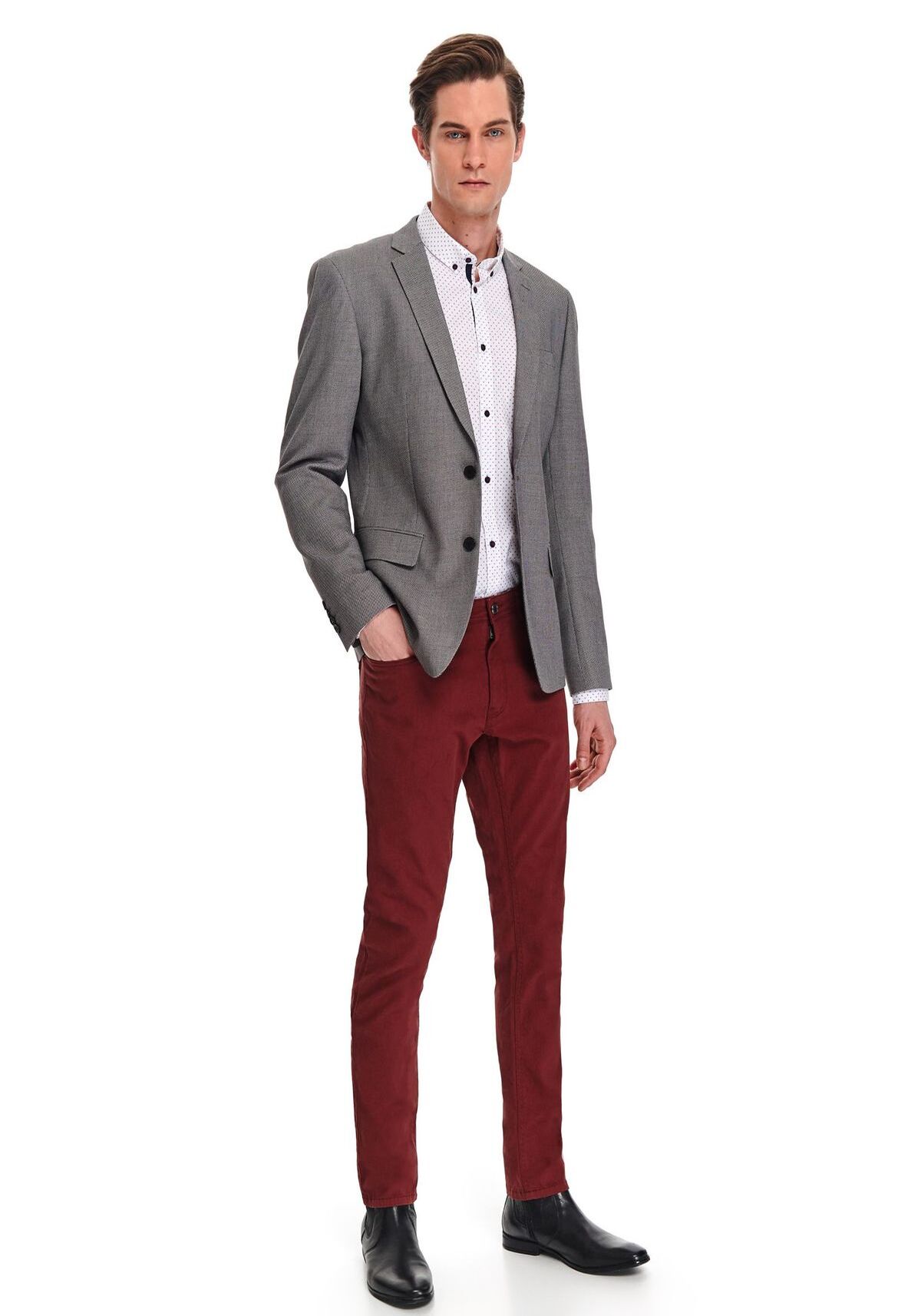 Pantaloni barbati, TOP SECRET, SSP3467, Rosu