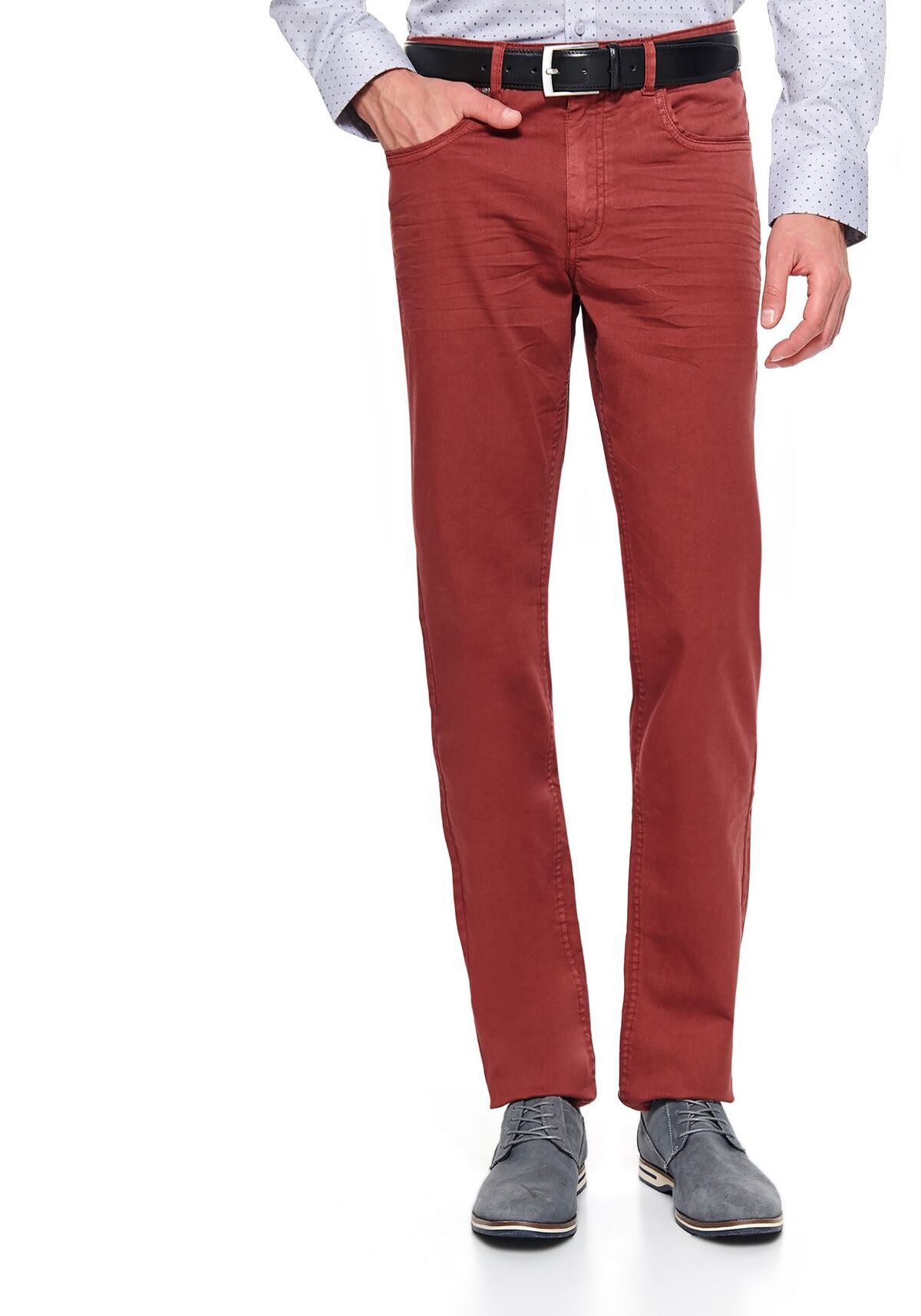 Pantaloni barbati, TOP SECRET, SSP3437, Rosu