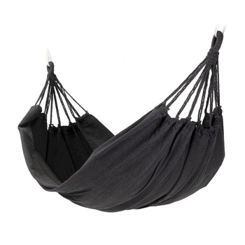 Hamac de gradina, gri inchis, 185 x 150 cm, cu franghii, husa depozitare inclusa Hamac de gradina, gri inchis, 185 x 150 cm, cu franghii, husa depozitare inclusa