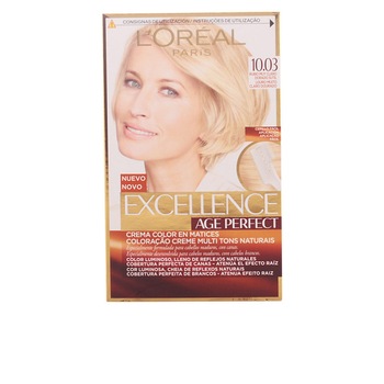 Vopsea Permanenta Anti-aging Excellence Age Perfect L'Oreal Paris, 10.03 Rubio Muy Claro, 180 ml Vopsea Permanenta Anti-aging Excellence Age Perfect L'Oreal Paris, 10.03 Rubio Muy Claro, 180 ml