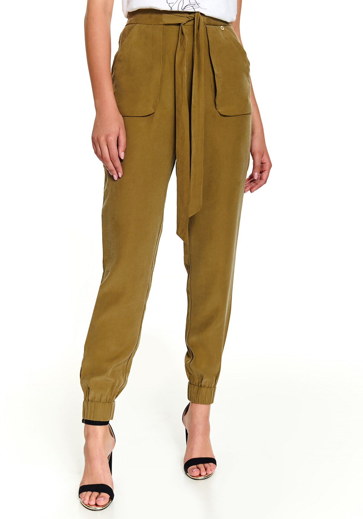 Pantaloni femei, TOP SECRET, SSP3362, Verde, 40