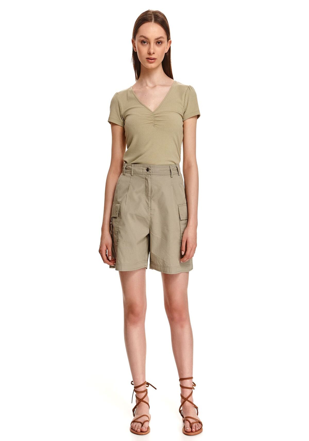 Pantaloni scurti femei, TOP SECRET, SSZ1185, Verde