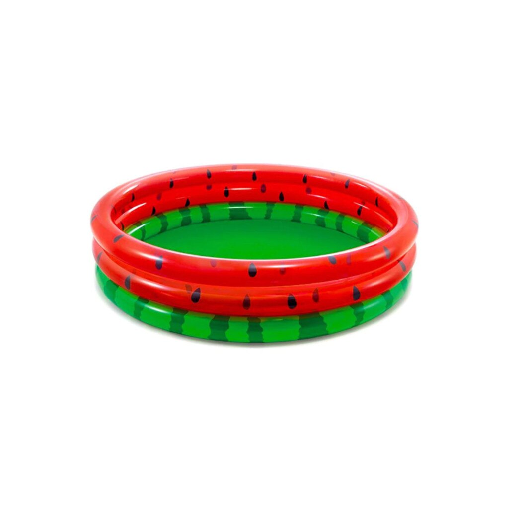 Piscina gonflabila Intex - Watermelon, cu 3 inele, 168 x 38 cm, 2 ani+