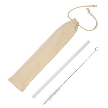 Set Bremen Drink Smart reutilizabil, pai din sticla borosilicata, perie curatat, Ø0,8 x 21 cm Set Bremen Drink Smart reutilizabil, pai din sticla borosilicata, perie curatat, Ø0,8 x 21 cm